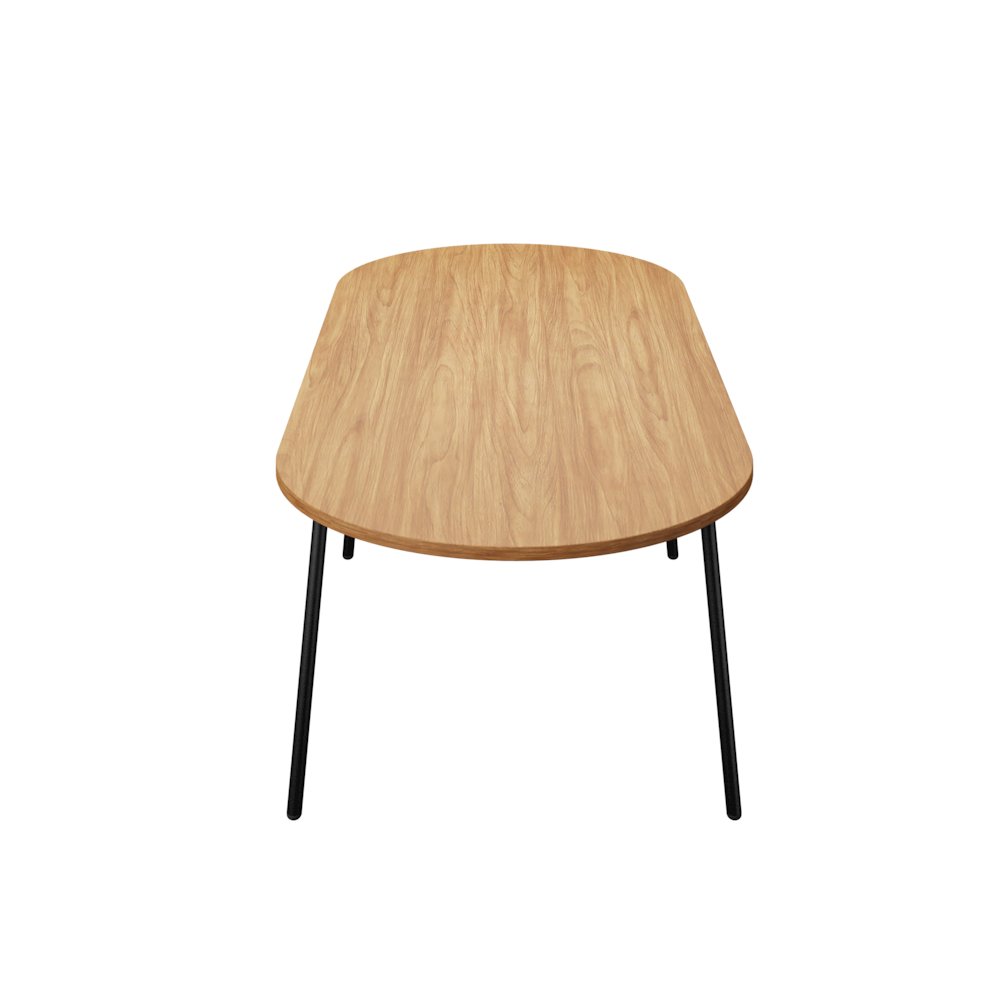 Tule Modern 83" Oval Dining Table in Natural Wood. Picture 3