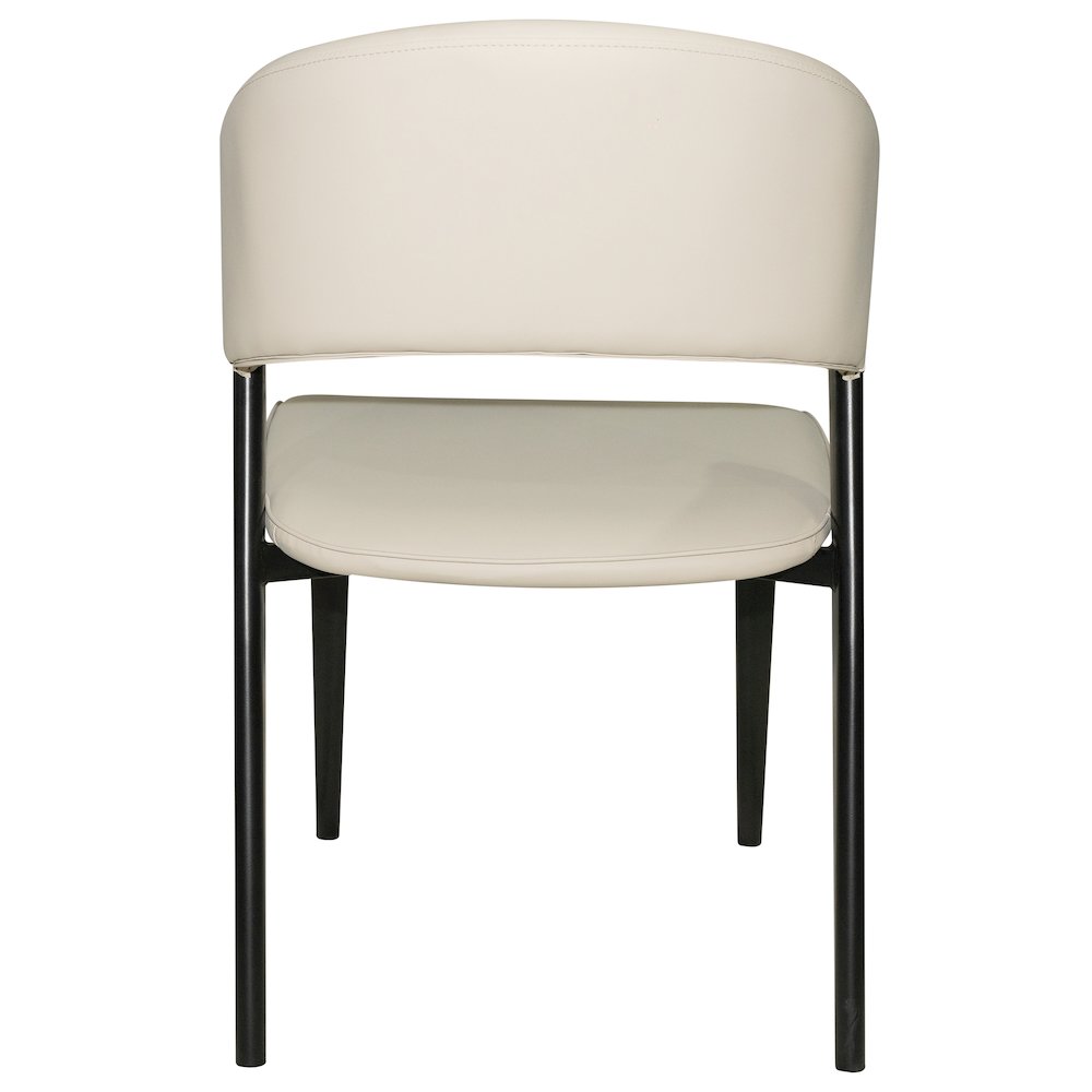 Aspen Collection Modern Dining Chair Black Frame in Light Grey Set of 4. Picture 10