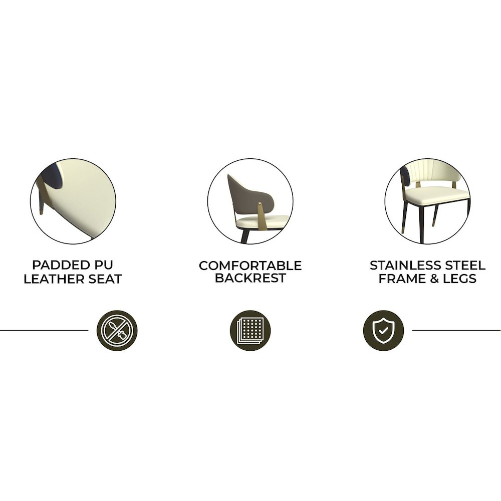 Aria Series Modern Dining Chair in Taupe Set of 4. Picture 17