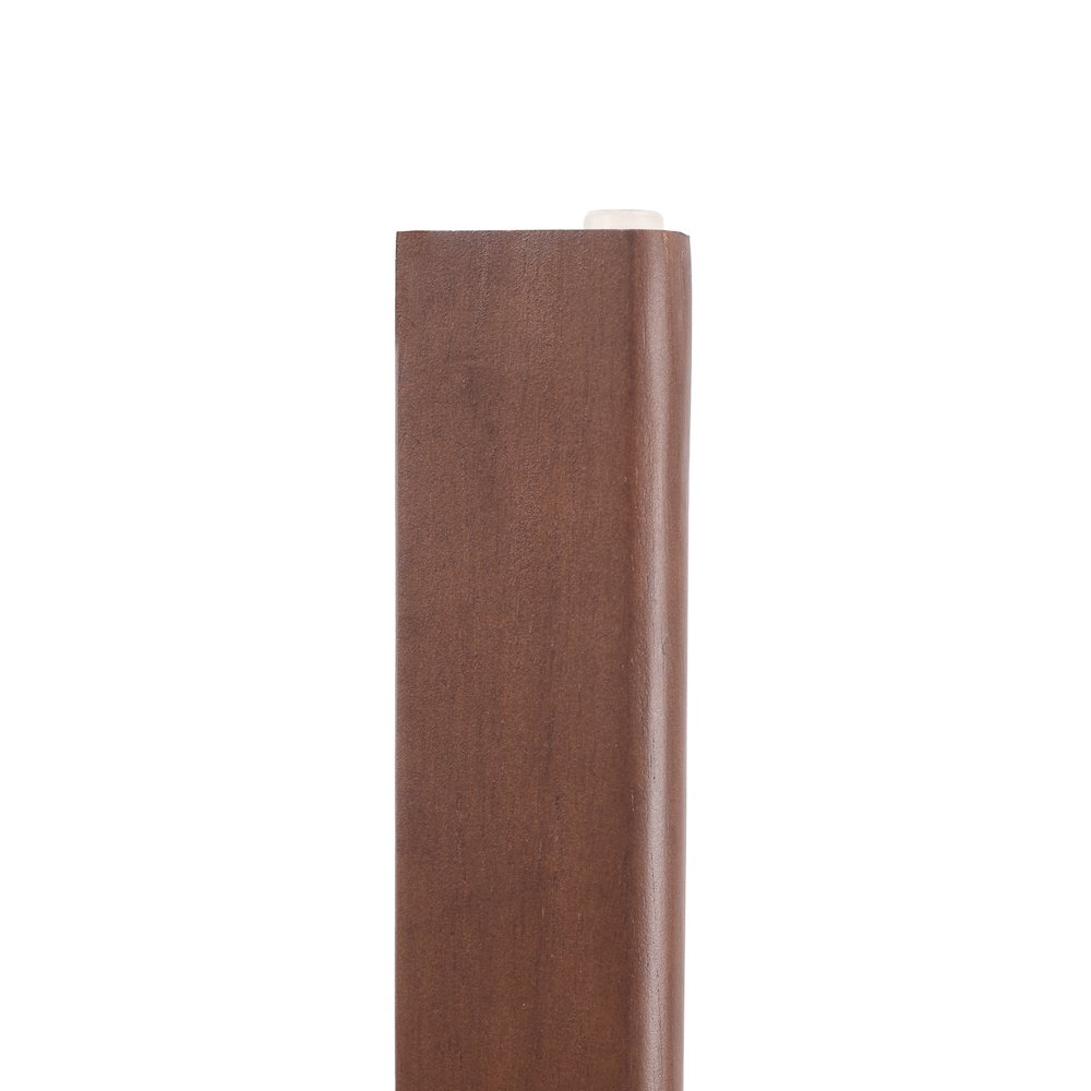 Velo Series Modern Dining Chair in Walnut Color Wood with Toupe Seat. Picture 13