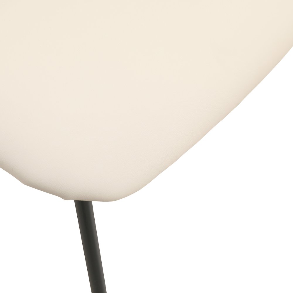 Lyra Collection Modern Chair in Walnut Color back and Taupe Seat. Picture 14