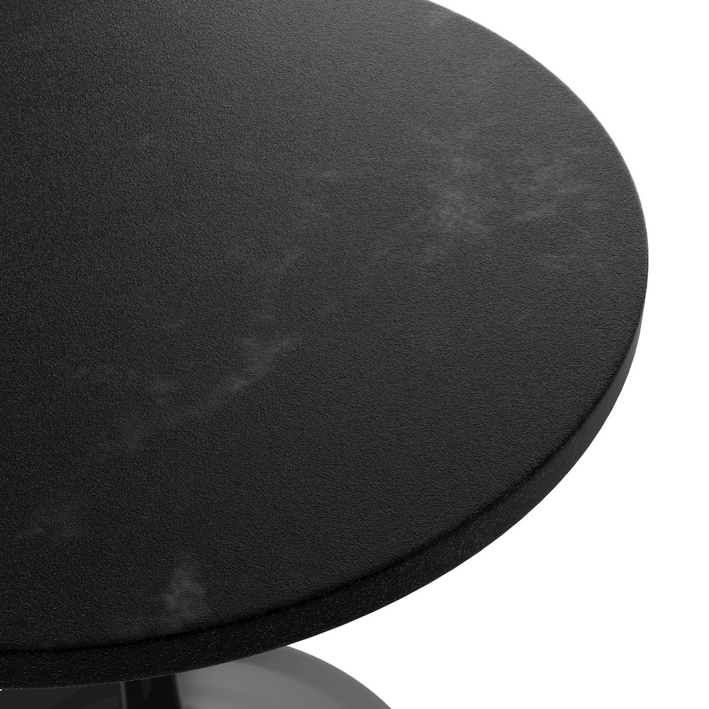 Verve Collection 27 Round Dining Table, Black Base with Black MDF Top. Picture 11
