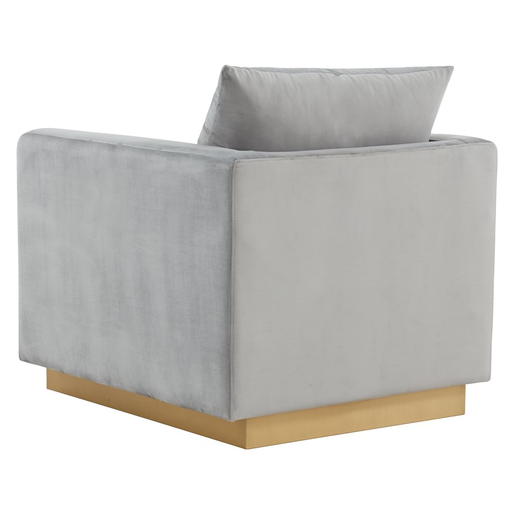 Nervo Velvet Accent Armchair With Gold Frame. Picture 7