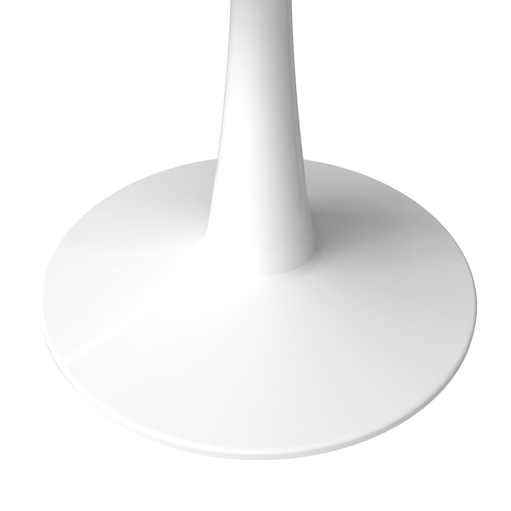 Bristol 40" round dining table White base with marbled MDF top. Picture 2