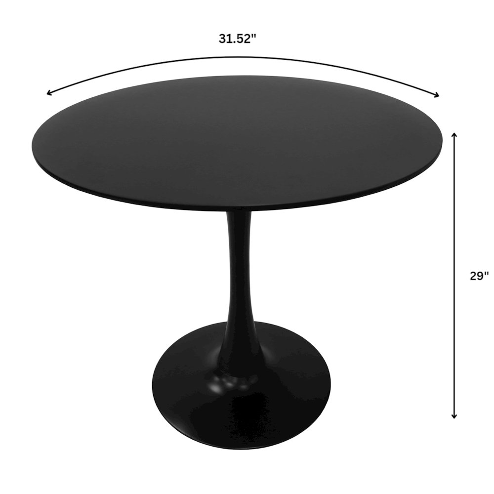 Bristol Mid-Century Modern Round Dining Table. Picture 21