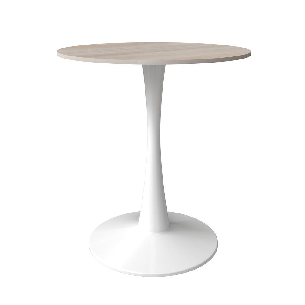 Bristol 24" round dining table White base with marbled MDF top. Picture 3