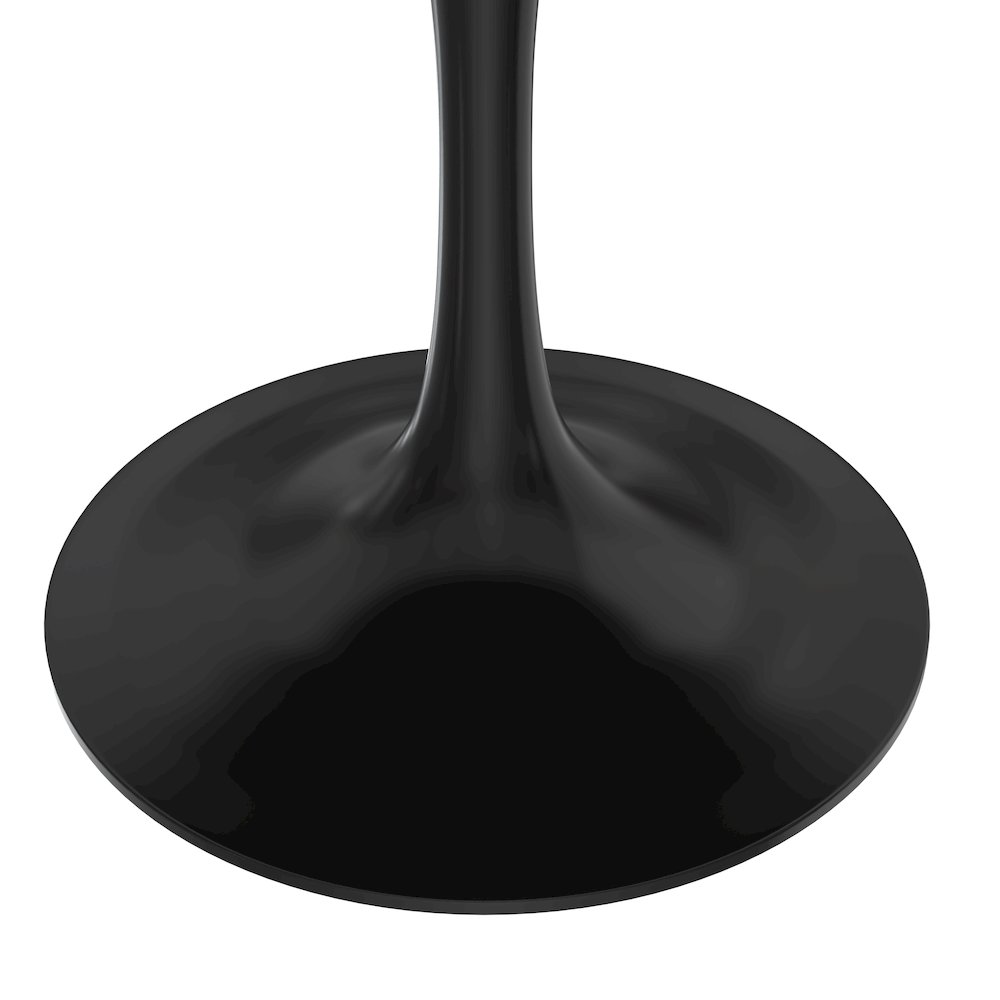 Verve Collection 48 Round Dining Table, Black Base with Black MDF Top. Picture 5