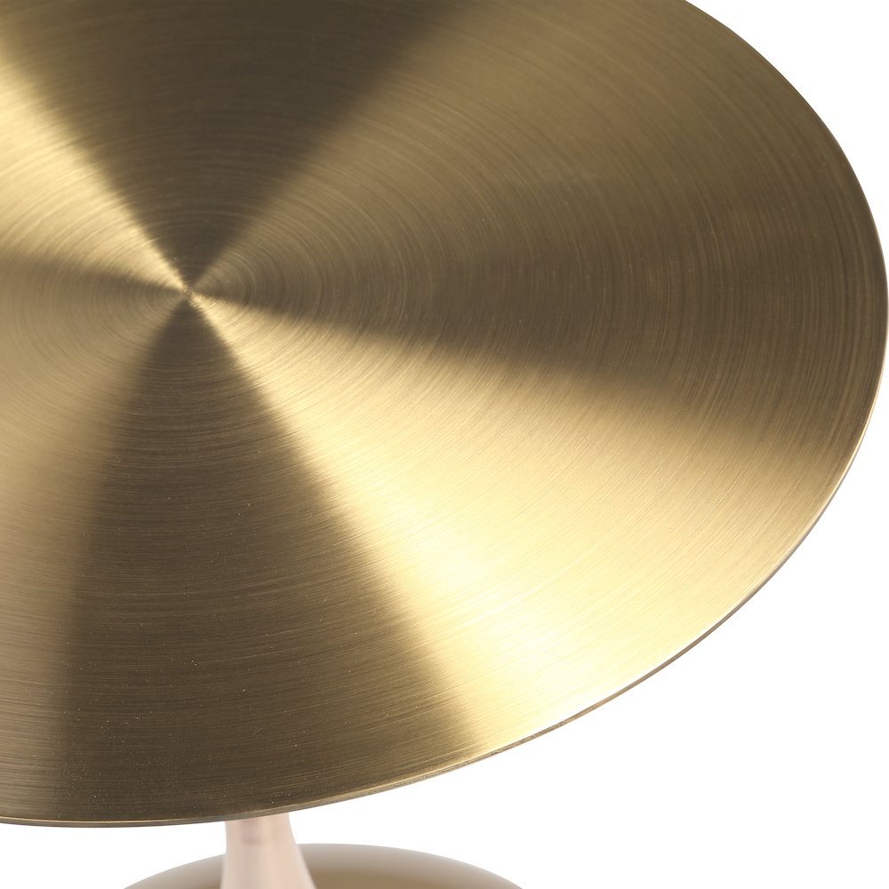 Savoy Collection Modern End Table In Gold With Gold Top. Picture 19