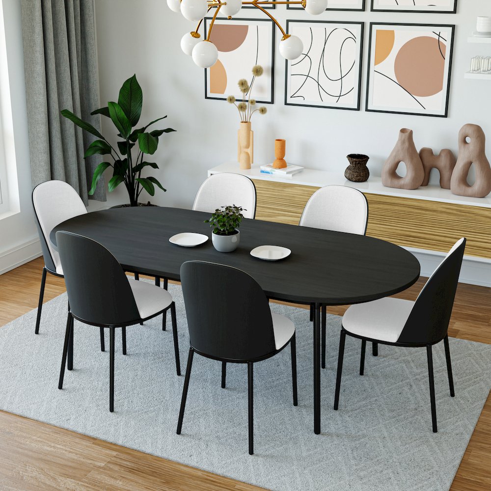 Tule Mid-Century Modern Dining Side Chair Set of 2. Picture 4