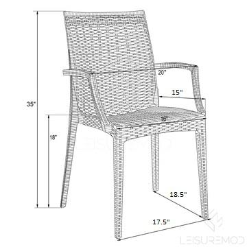 Mace Mid-Century 7-Piece Rectangular Outdoor Dining Set with 4 Side Chairs. Picture 20