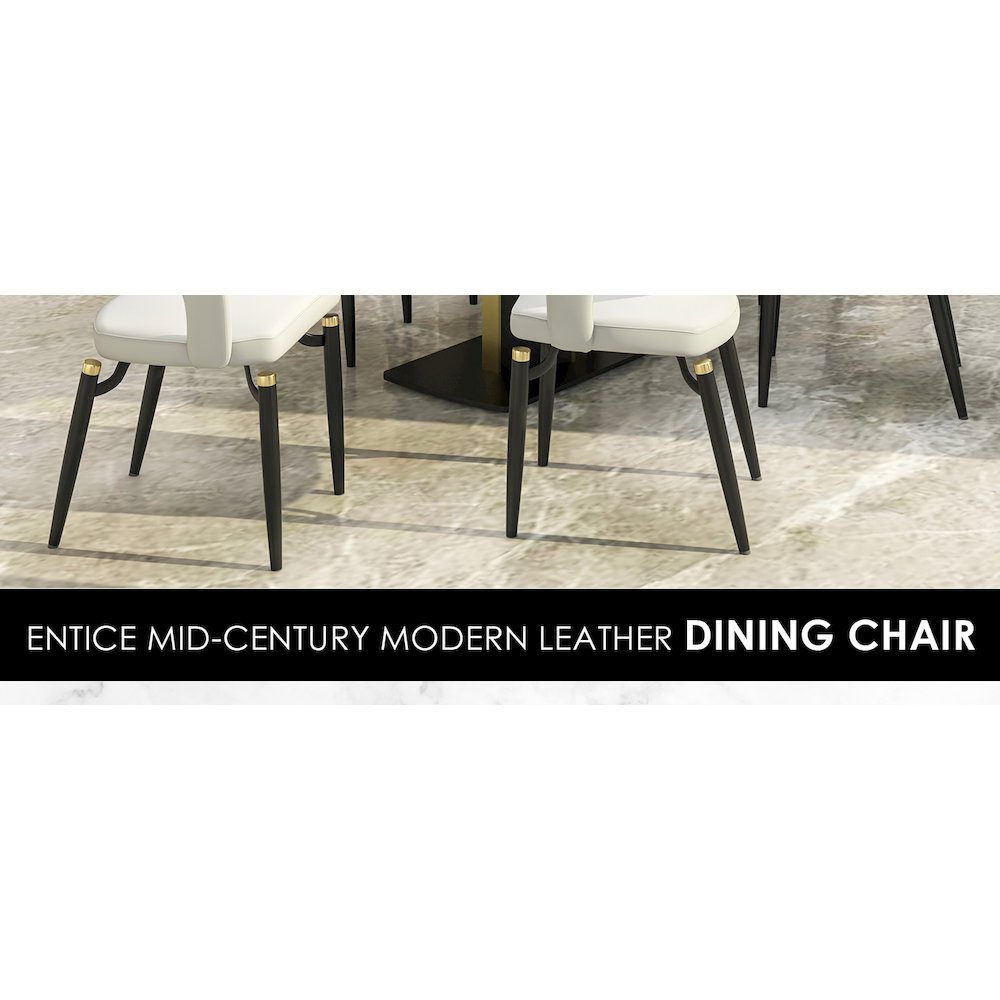 Entice Collection Modern Dining Chair in Grey. Picture 2
