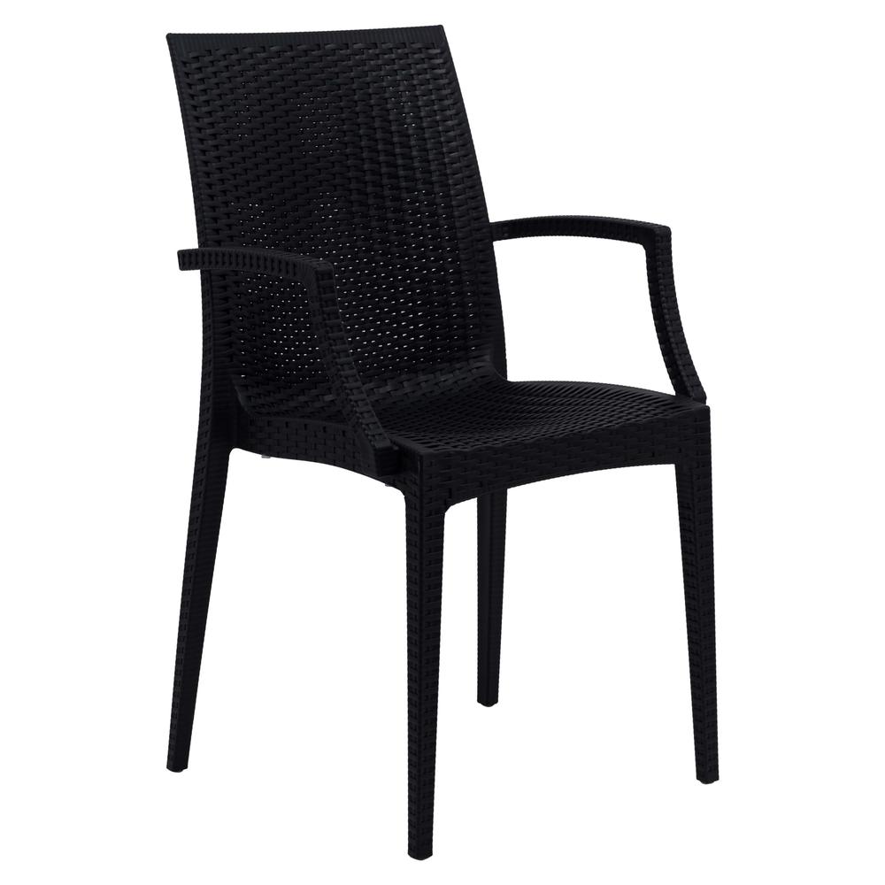 Mace Mid-Century 7-Piece Rectangular Outdoor Dining Set with 4 Side Chairs. Picture 3
