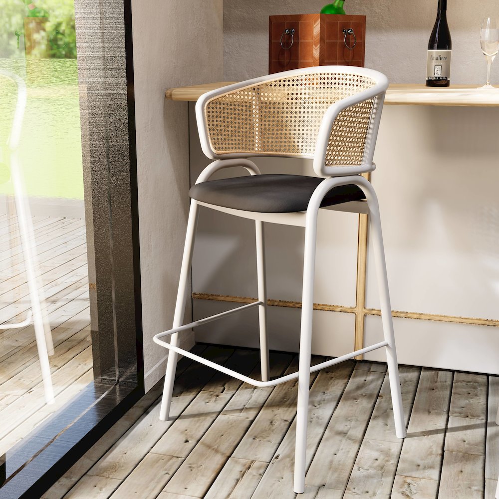 Ervilla Wicker Bar Stool Set of 2. Picture 5