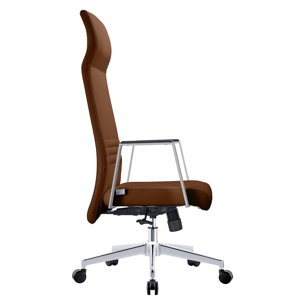 Aleen High-Back Office Chair in Dark Brown. Picture 14