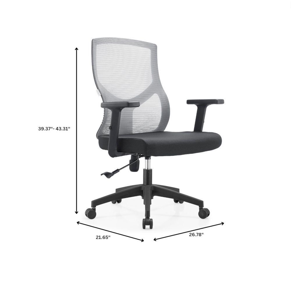 Office Glen Series Office Task Chair In Light Grey. Picture 1