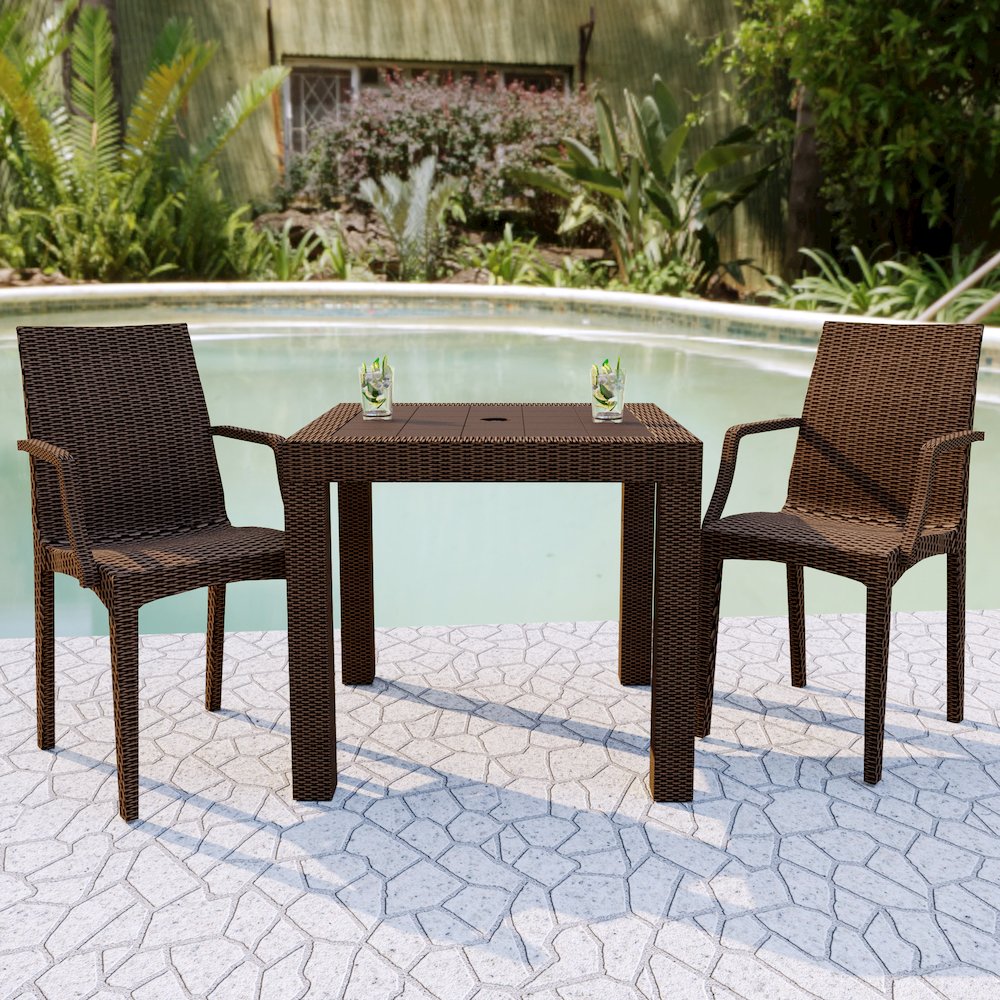Weave Mace Indoor/Outdoor Chair (With Arms), Set of 2. Picture 2