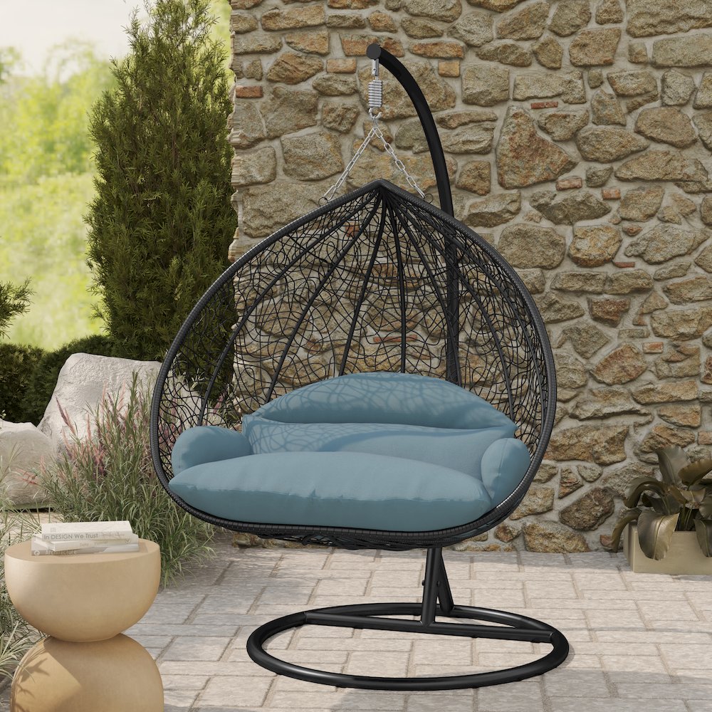 Recluse Collection Modern Outdoor Swing Chair. Picture 8