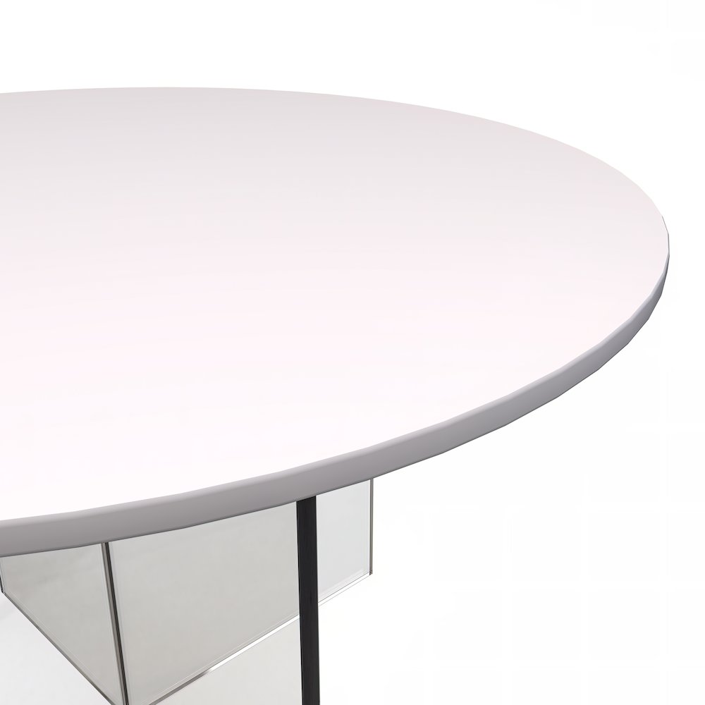 Valore Collection 28" Acrylic Side Table With White Top. Picture 6
