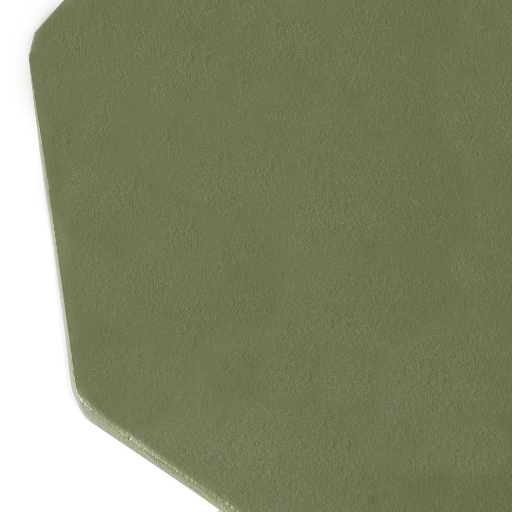 Azure Collection Fiberglass Outdoor Side Table in Olive Green. Picture 19
