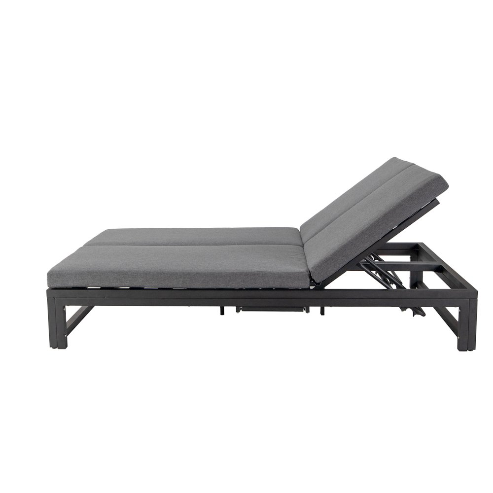 Chelsea Convertible Lounge Reclining Double Chaise With Cushions. Picture 31