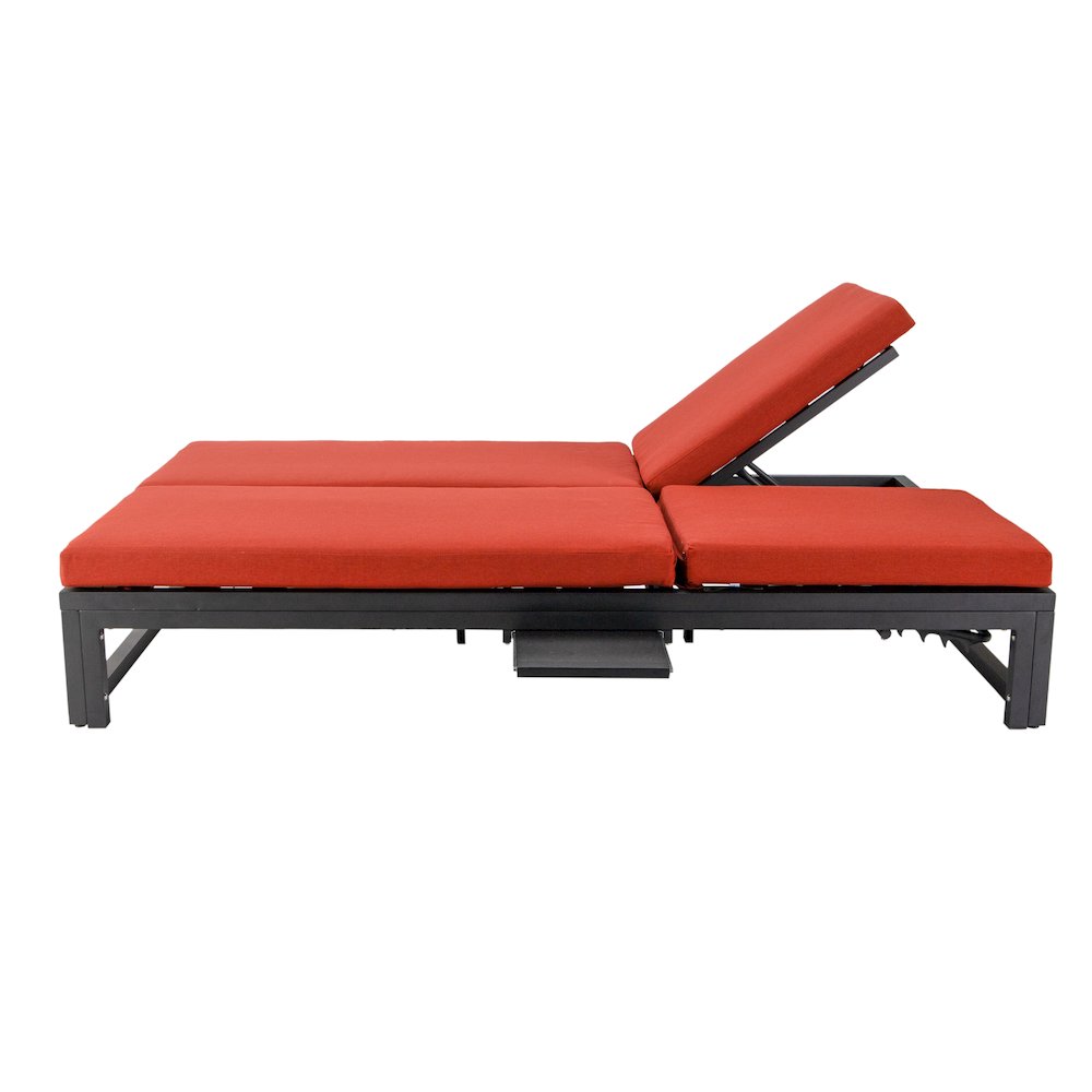 Chelsea Convertible Lounge Reclining Double Chaise With Cushions. Picture 45