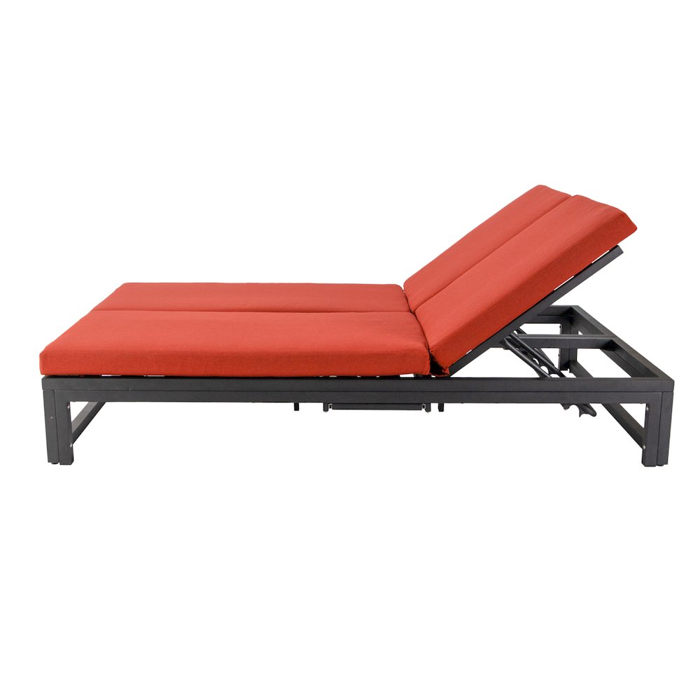 Chelsea Convertible Lounge Reclining Double Chaise With Cushions. Picture 41