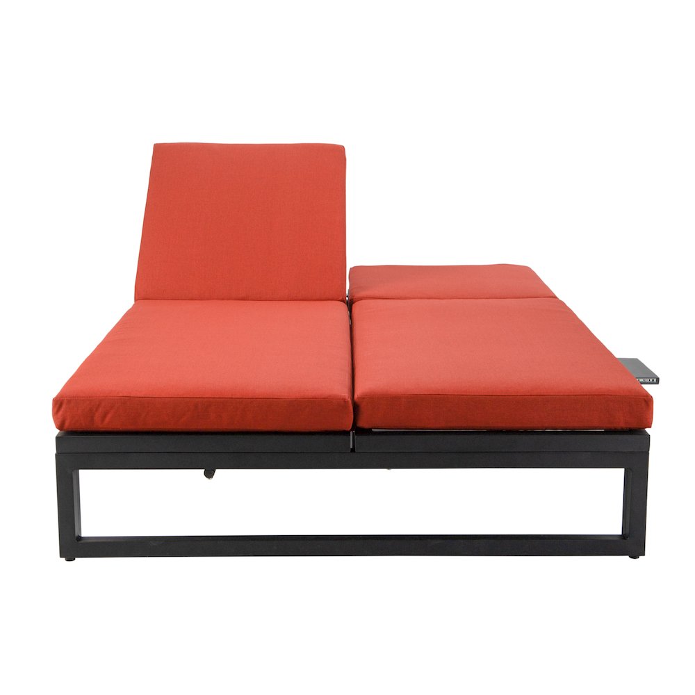 Chelsea Convertible Lounge Reclining Double Chaise With Cushions. Picture 47