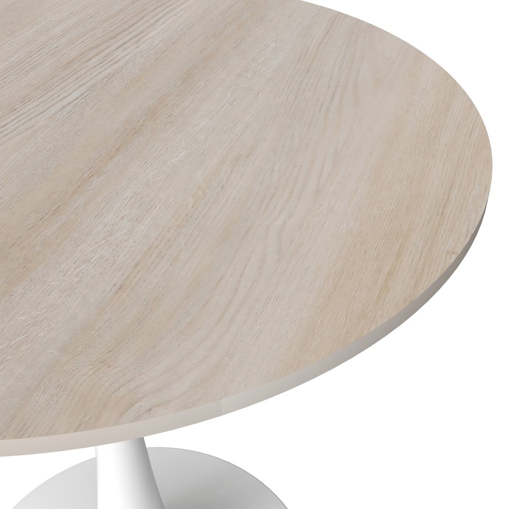 Bristol 27" round dining table White base with marbled MDF top. Picture 5