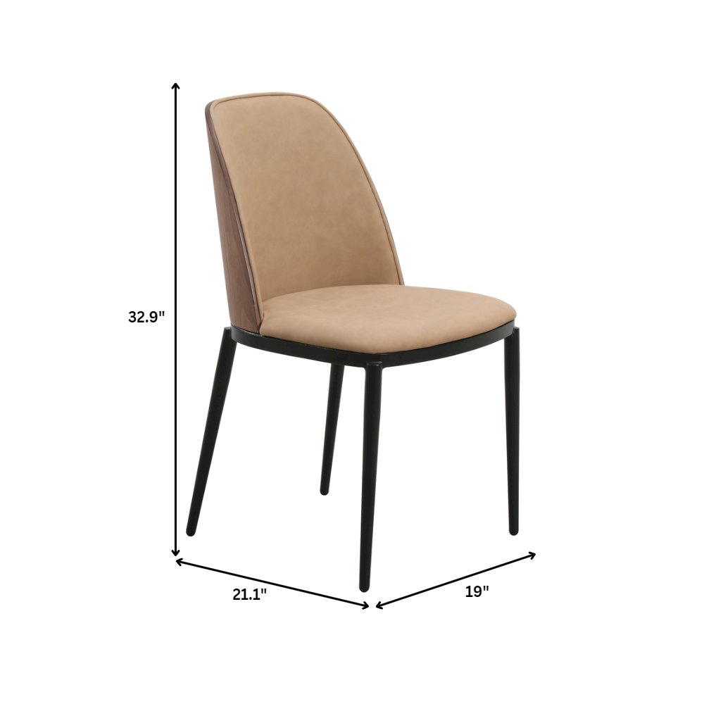 Zayle 7-Piece Dining Set with 55" Rectangular Dining Side Chair in Walnut/Brown. Picture 16