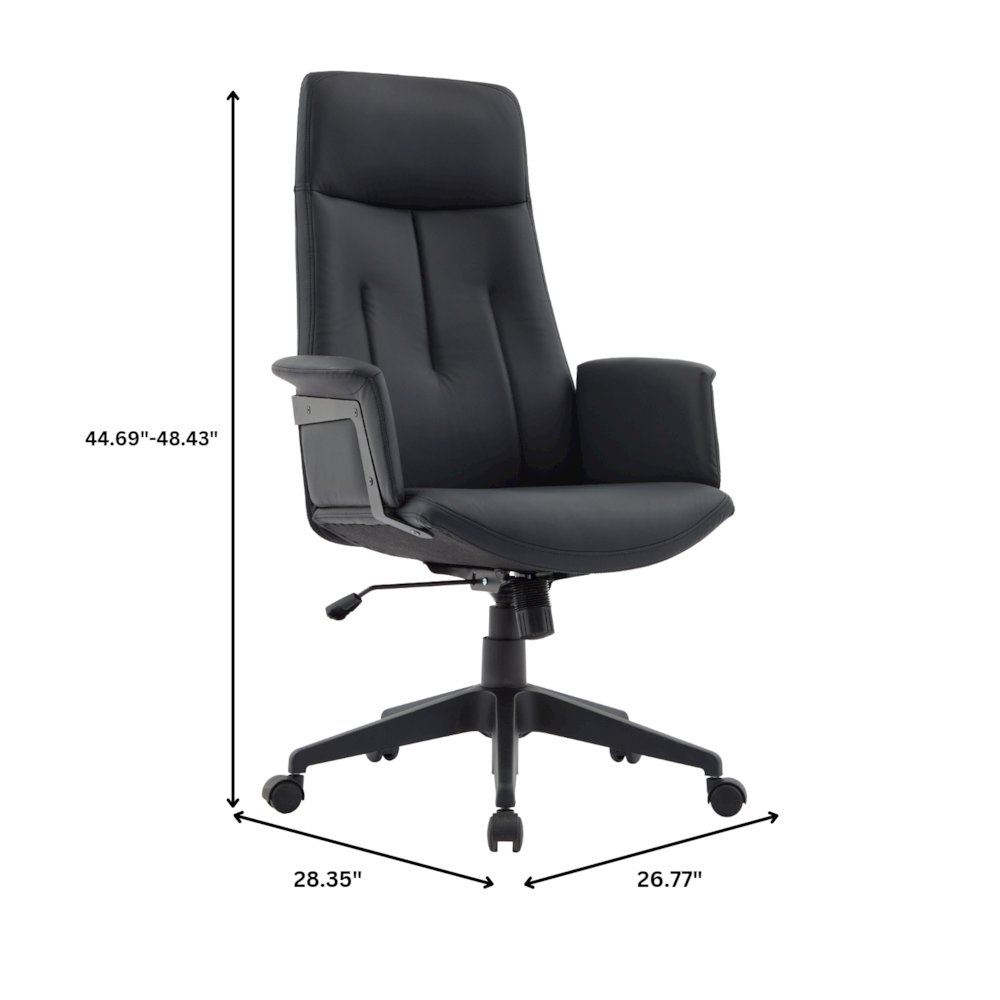 Inifini Collection Modern Office Chair In Black. Picture 13