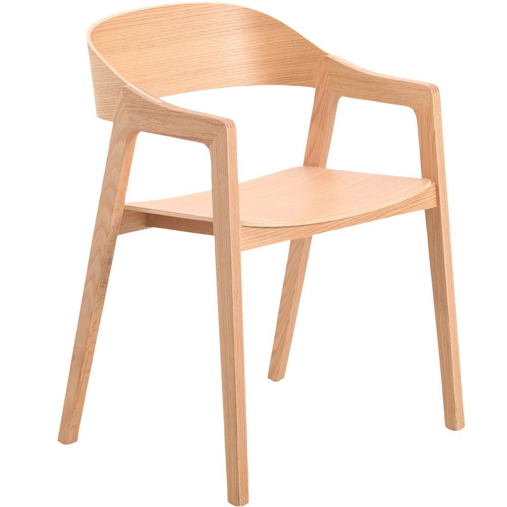 Rivo Collection Elegant Dining Chair in Natural Wood. Picture 8