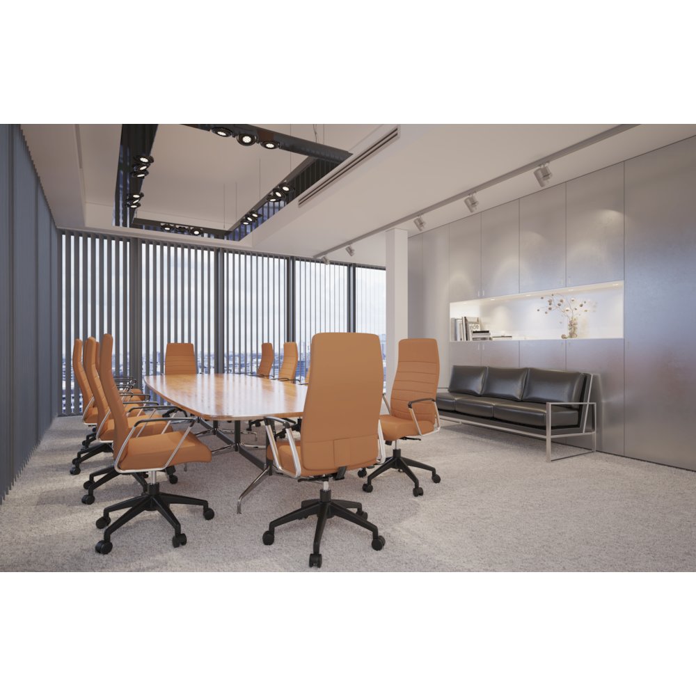 Hilton Modern High-Back Leather Office Chair. Picture 9
