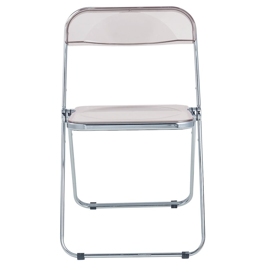 Lawrence Acrylic Folding Chair With Metal Frame, Set of 2. Picture 9