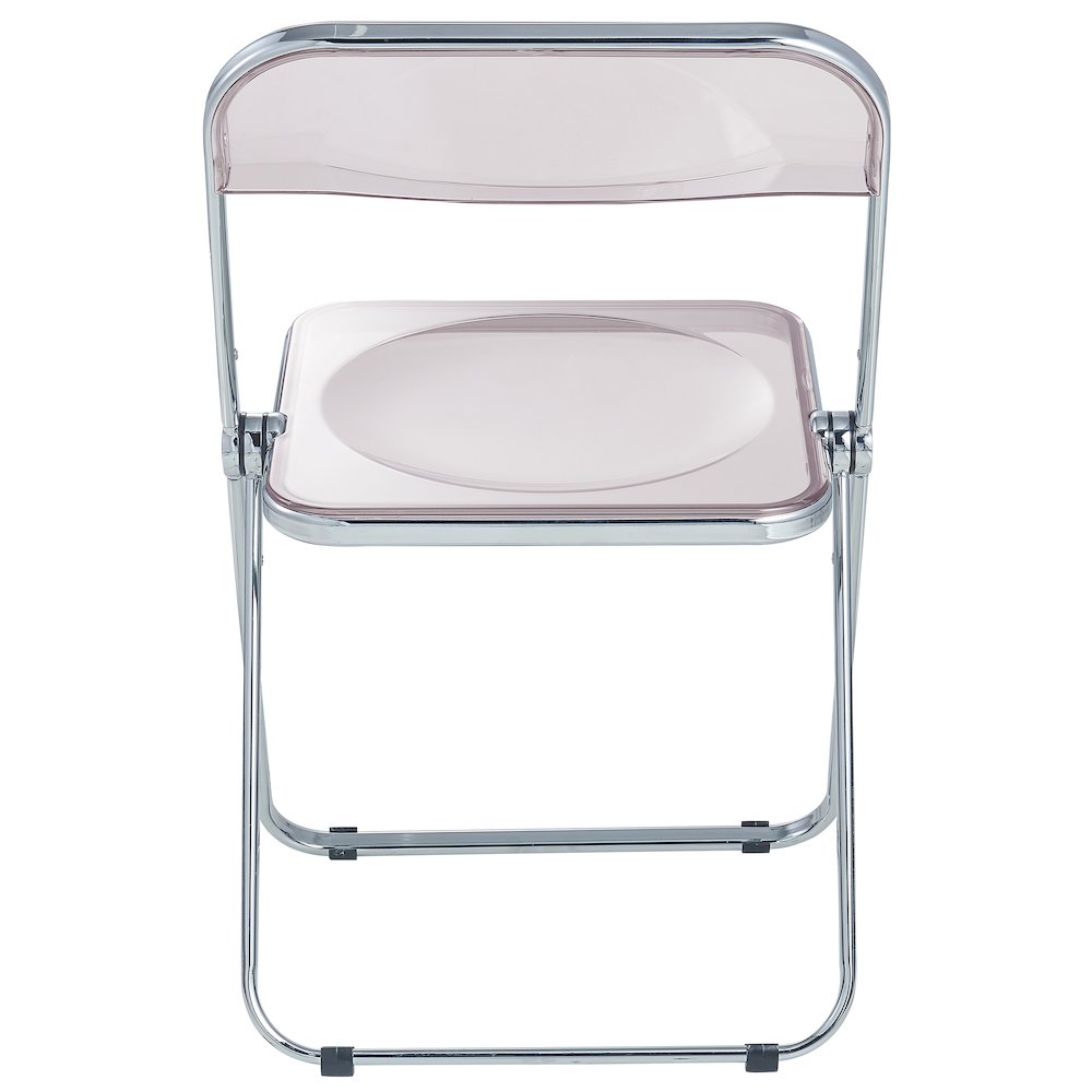 Lawrence Acrylic Folding Chair With Metal Frame, Set of 2. Picture 12