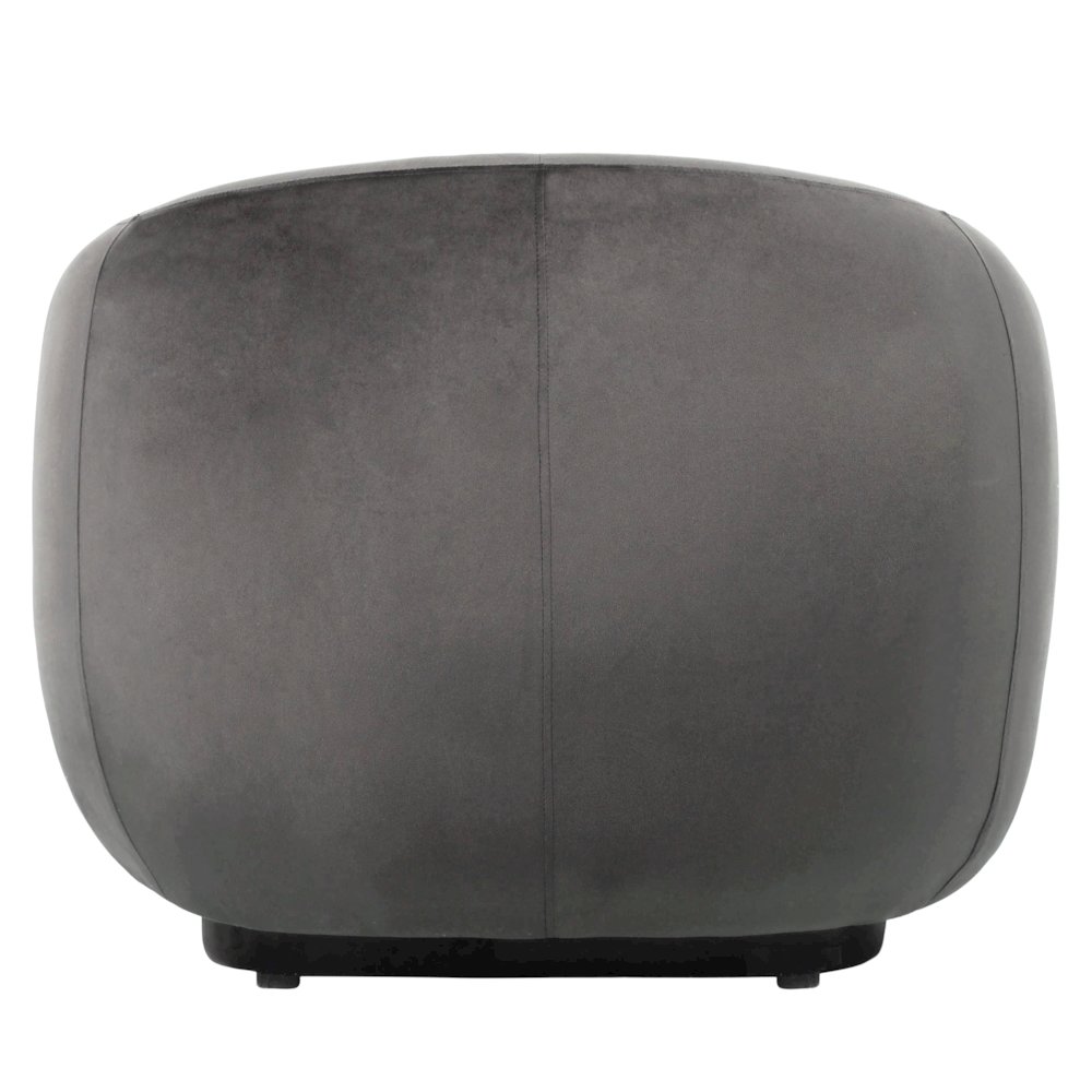 Faze Collection Modern Single Seater Sofa in Light Grey Velvet. Picture 4