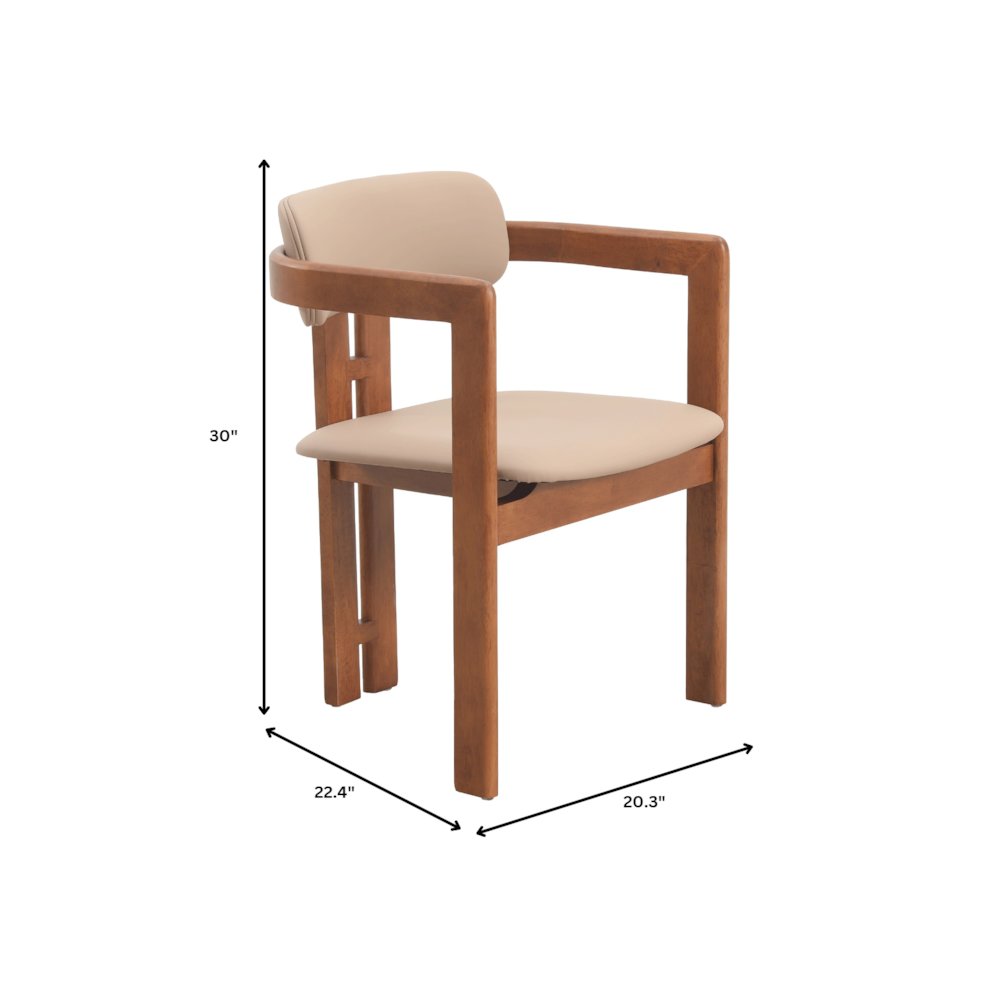 Velo Series Modern Dining Cha...rk Natural Wood with Taupe Seat Set of 4. Picture 17