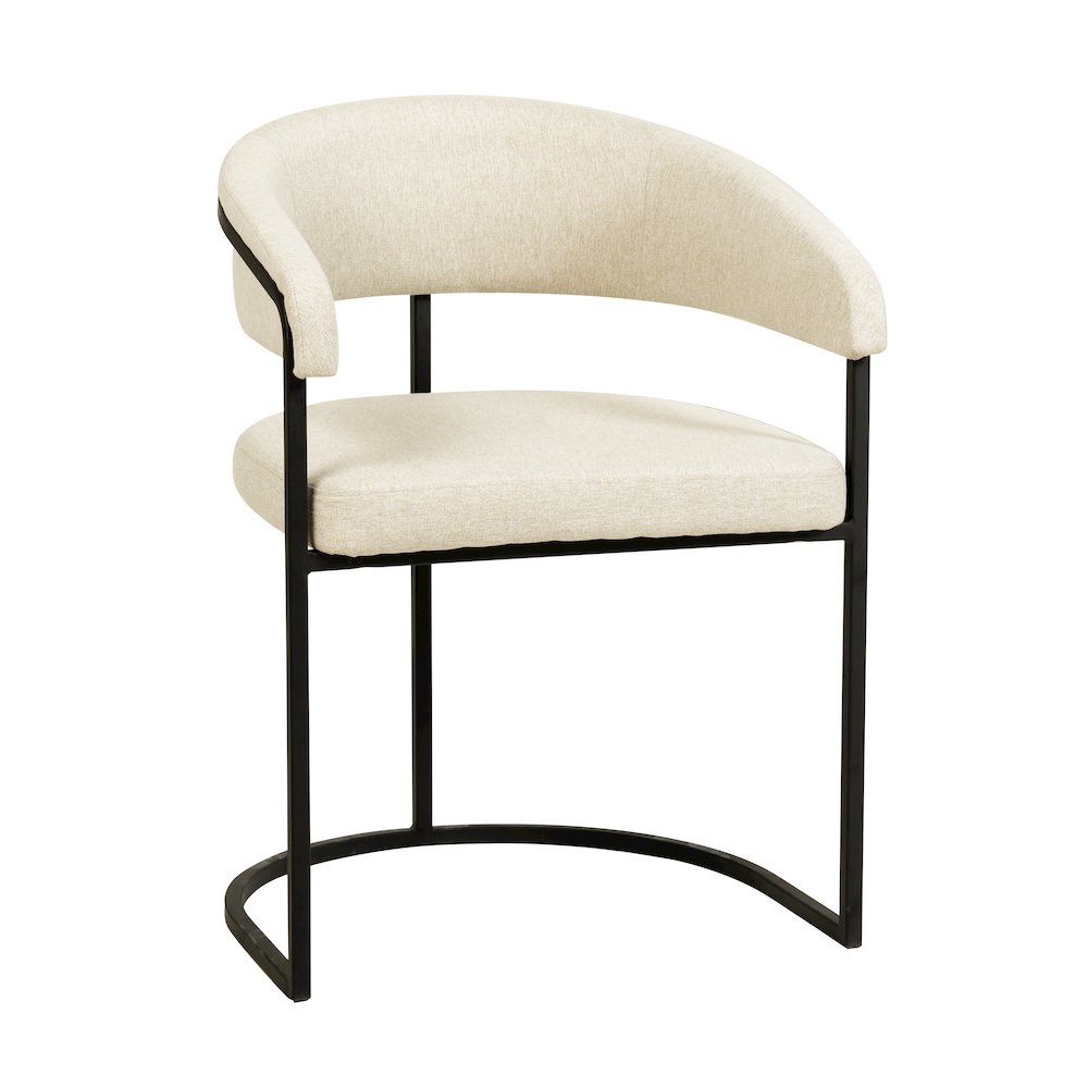 Aero Collection Modern Dining Chair in Oatmeal Set of 2. Picture 5