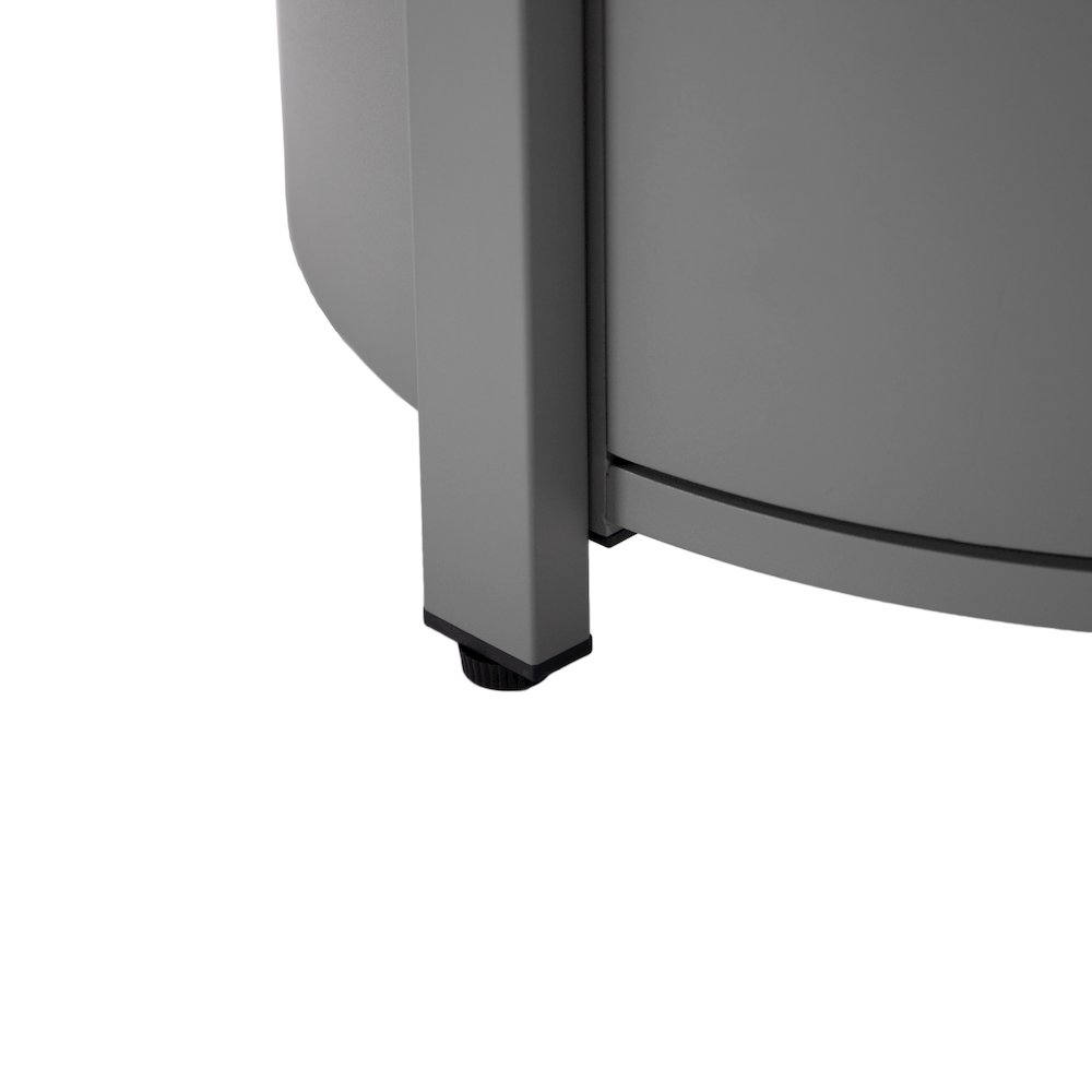 Walbrooke Patio Round Fire Pit and Tank Holder in Grey. Picture 18