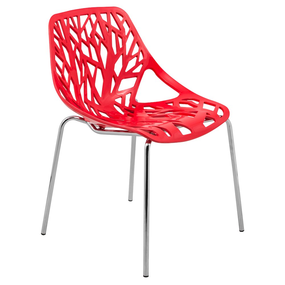 Modern Asbury Dining Chair w/ Chromed Legs. Picture 6
