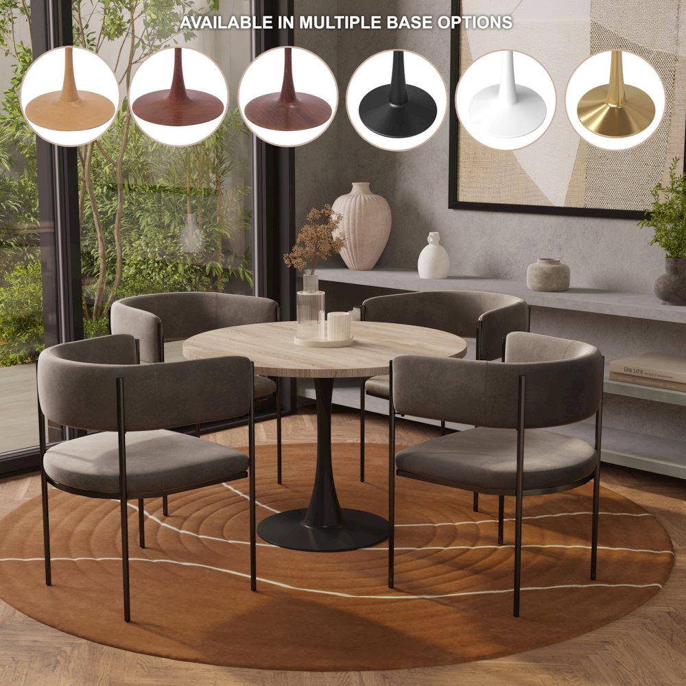 Bristol - Bistro Table - Black Natural wood Top. Picture 15