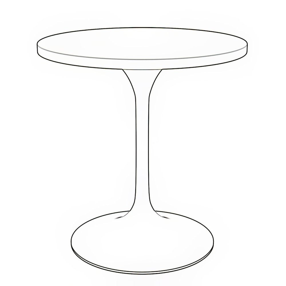 Verve Collection 27" Round Dining Table. Picture 12