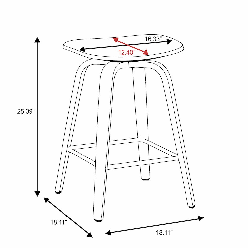 Wooden Counter Stool in Taupe. Picture 15