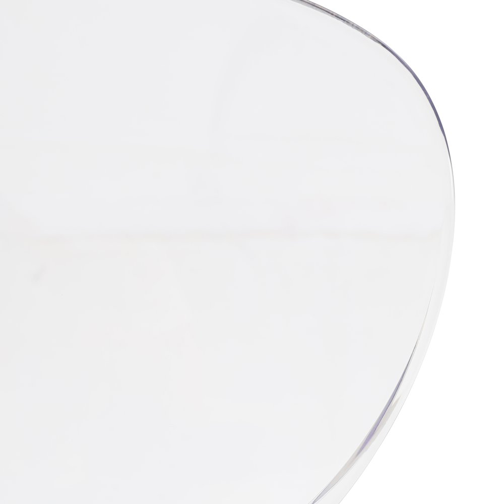 Modern Oyster Transparent Side Chair in White Base. Picture 10