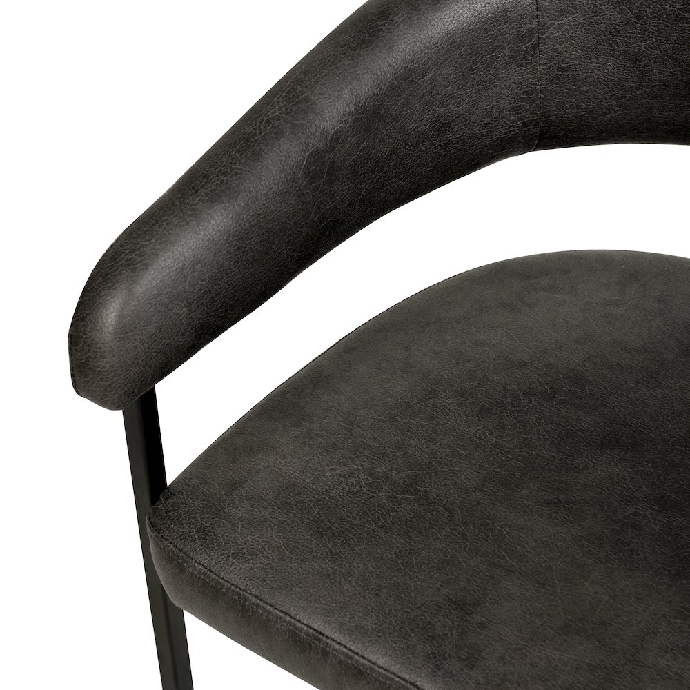 Aero Collection Modern Dining Chair in Charcoal Set of 4. Picture 13