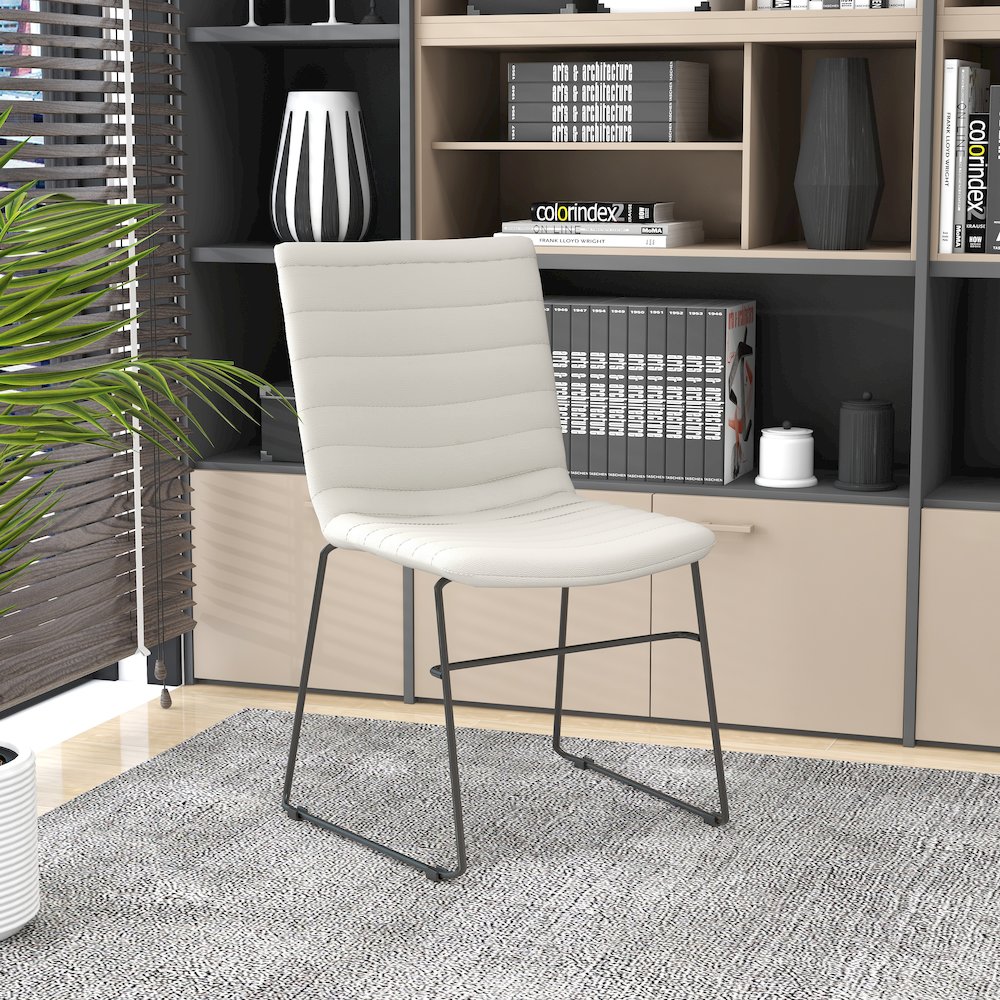 Zylar Series Office Guest Chair in Tan Leather. Picture 14