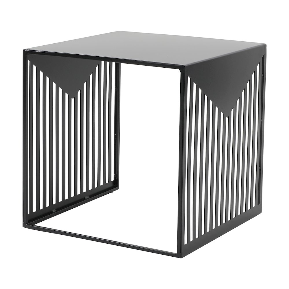 Cisco Modern Square Steel Side Table with Powder Coated Finish. Picture 9