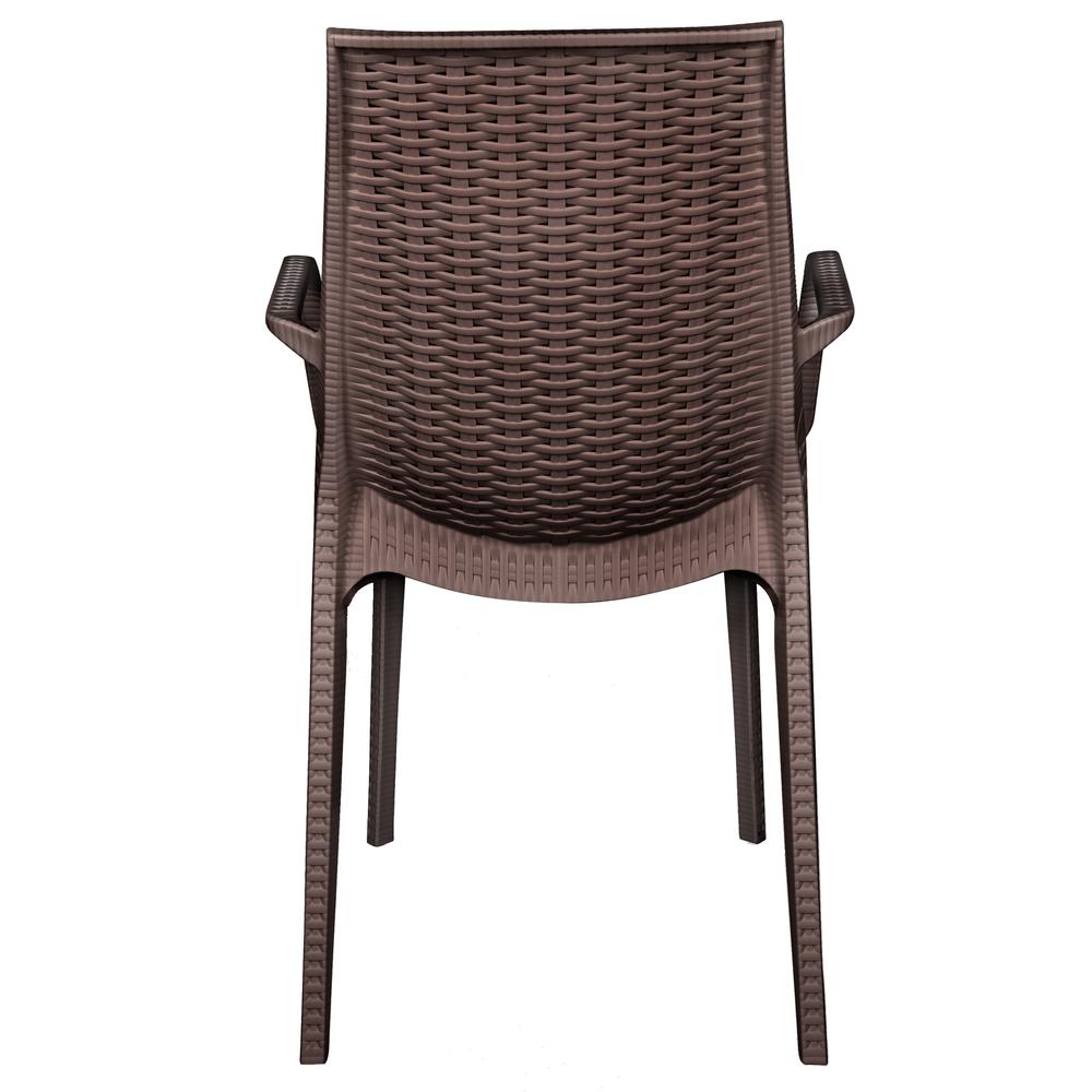 Kent Outdoor Patio Plastic Dining Arm Chair. Picture 4