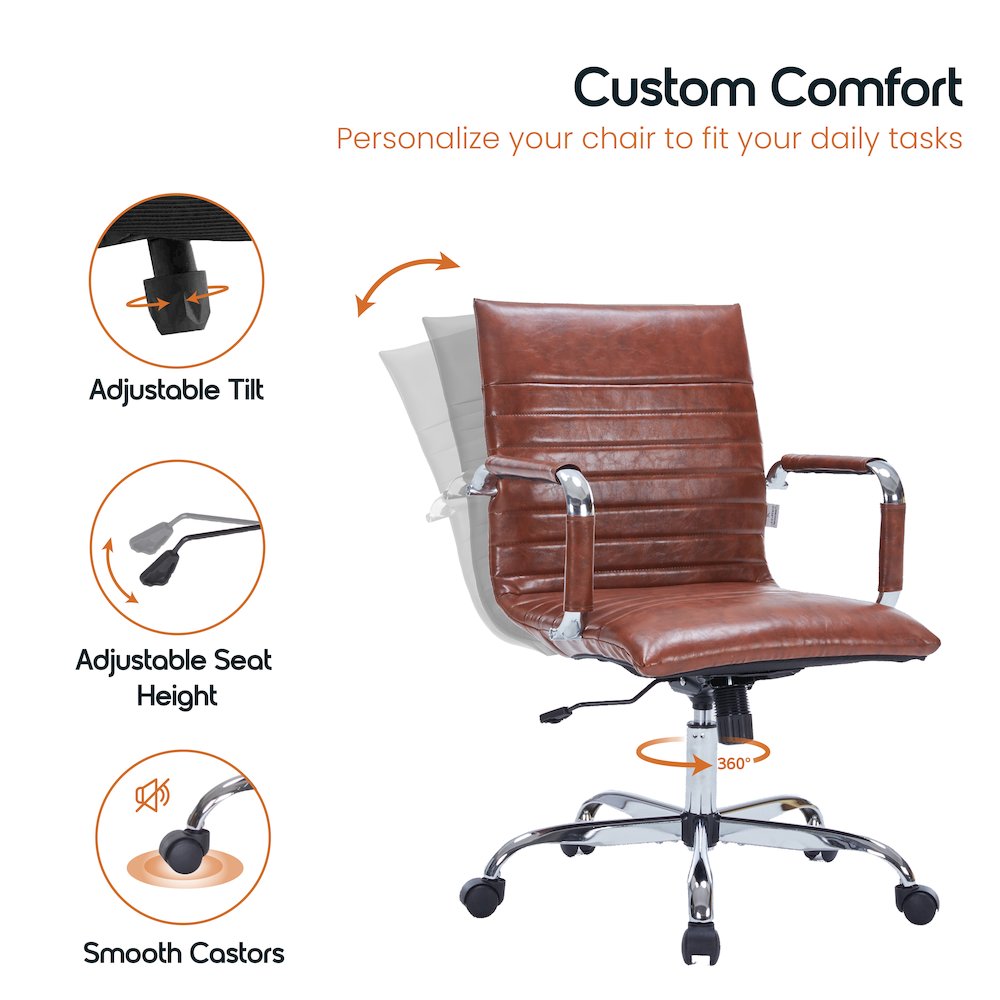 Harris Modern Adjustable Office Executive Swivel Chair Task Office Chair. Picture 9