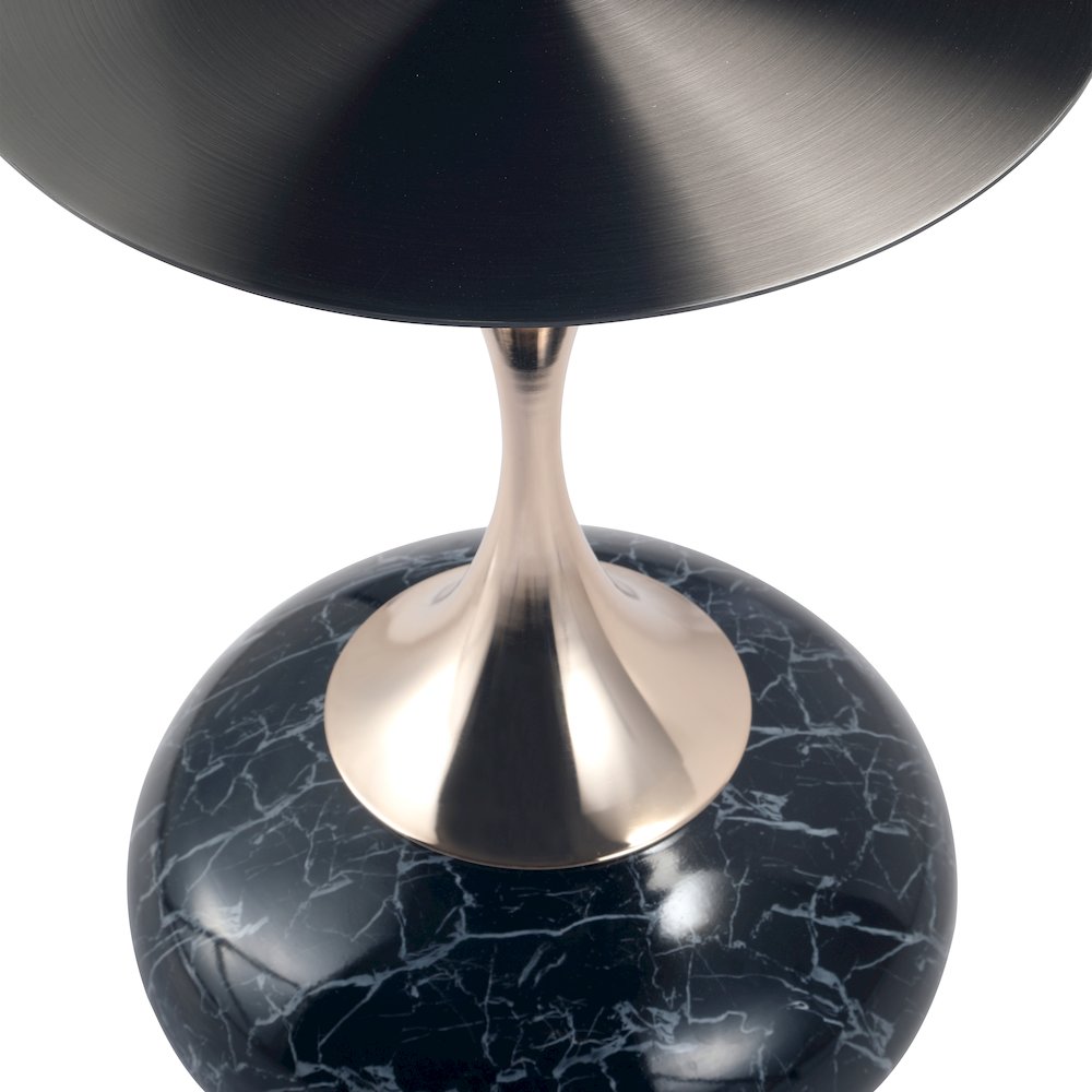 Savoy Collection Modern End Table In Stone Black. Picture 16