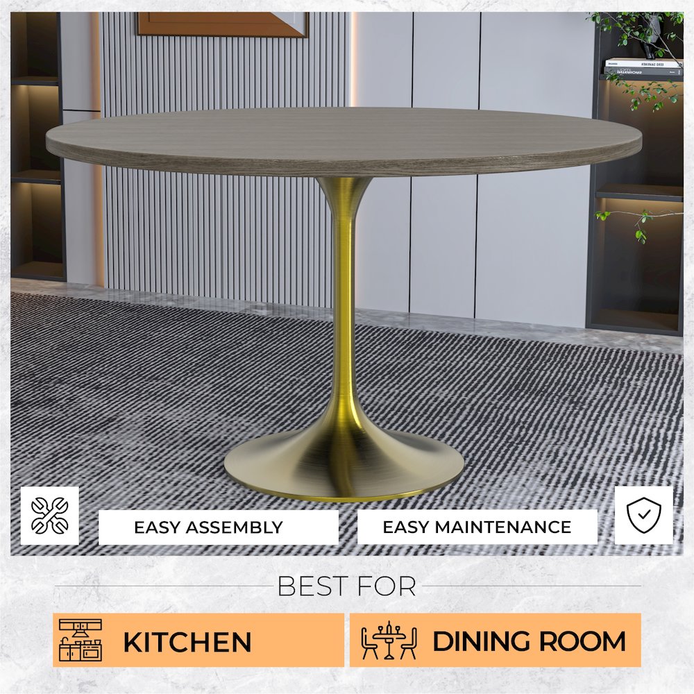 Verve Collection 48" Round Dining Table. Picture 3
